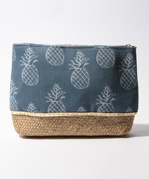 Ray BEAMS（レイビームス）の「Ctrl freak / パイナップル　クラッチ（クラッチバッグ・レディース・ホワイト/ブルー・ONE SIZE）」の3枚目の写真