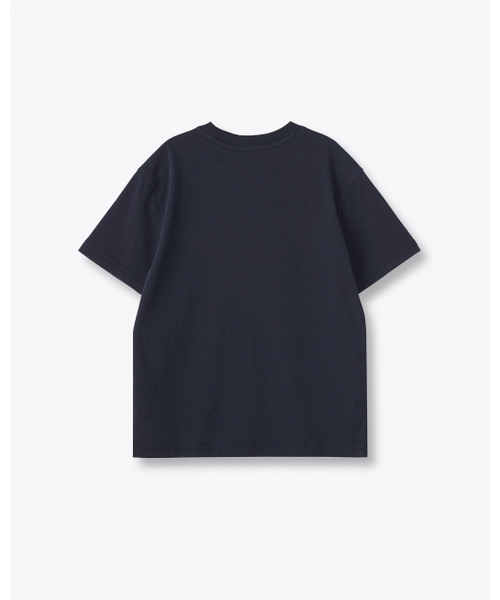 MUSINSA STANDARD KIDS（ムシンサスタンダードキッズ）の「[クールスタンダード] リラックスドクルーネックTシャツ [ネイビー]（Tシャツ/カットソー・レディース・その他・160/130/140/150/120/110/100）」の3枚目の写真