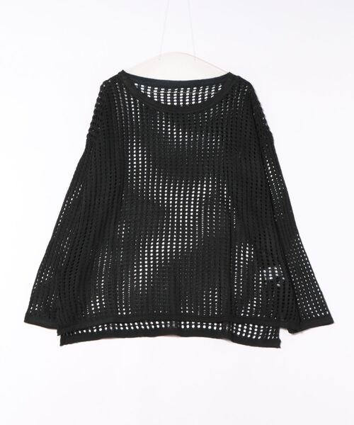 STAY MOTION（ステイモーション）の「【WEB限定】メッシュ編みオーバーニット［骨格ナチュラル／韓国ファッション／カジュアル］（ニット/セーター・レディース・カーキ/ブラック/ベージュ・F）」の14枚目の写真
