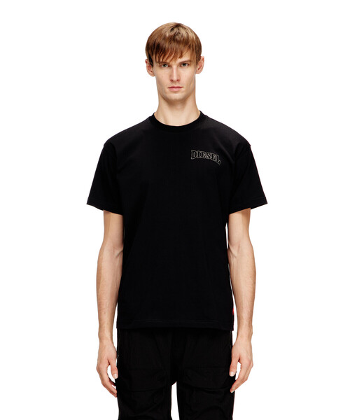 DIESEL（ディーゼル）の「メンズ Tシャツ T-NORM-V16（Tシャツ/カットソー・メンズ・ブラック/オフホワイト・XXX-LARGE/XX-LARGE/LARGE/SMALL/X-SMALL/MEDIUM/X-LARGE）」の5枚目の写真
