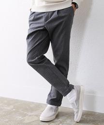 coen | ワンタックストライプゴムイージーパンツ(その他パンツ)