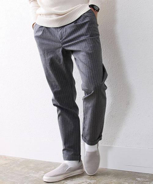 coen（コーエン）の「ワンタックストライプゴムイージーパンツ（その他パンツ・メンズ・ダークグレー/ネイビー・X-LARGE/LARGE/MEDIUM/SMALL）」の10枚目の写真
