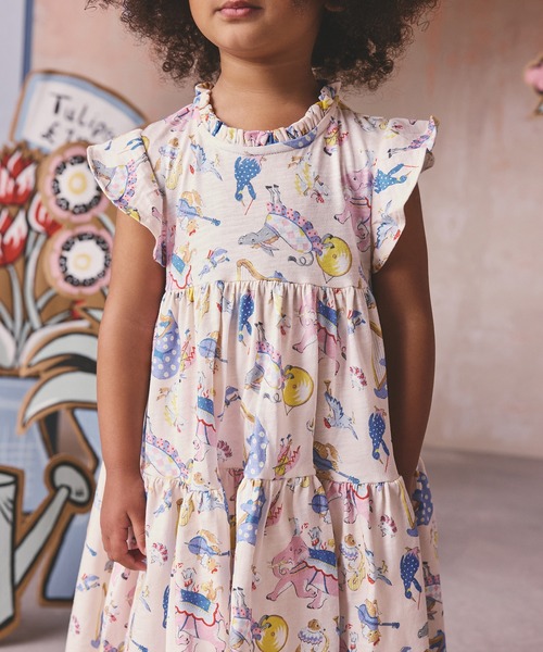 Cath Kidston(キャスキッドソン)の「キッズ ティアード ワンピース Musical Animals(ワンピース・キッズ・アイボリー・122/110/98)」の6枚目の写真