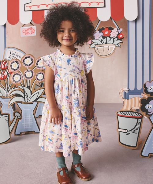 Cath Kidston(キャスキッドソン)の「キッズ ティアード ワンピース Musical Animals(ワンピース・キッズ・アイボリー・122/110/98)」の7枚目の写真