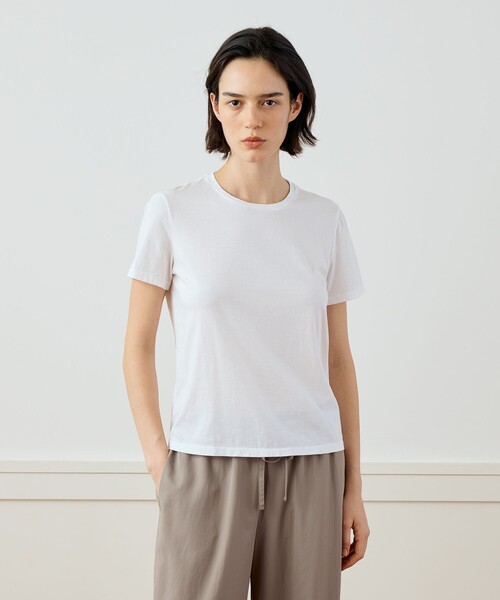 JAMES PERSE(ジェームスパース)の「リュクスジャージー クルーネック Tシャツ WELJ3263(Tシャツ/カットソー・レディース・ブラック/ホワイト・0/1)」の4枚目の写真