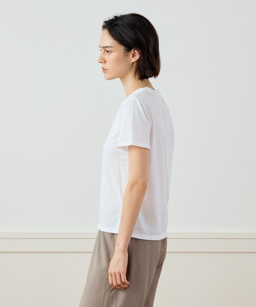 JAMES PERSE(ジェームスパース)の「リュクスジャージー クルーネック Tシャツ WELJ3263(Tシャツ/カットソー・レディース・ブラック/ホワイト・0/1)」の5枚目の写真