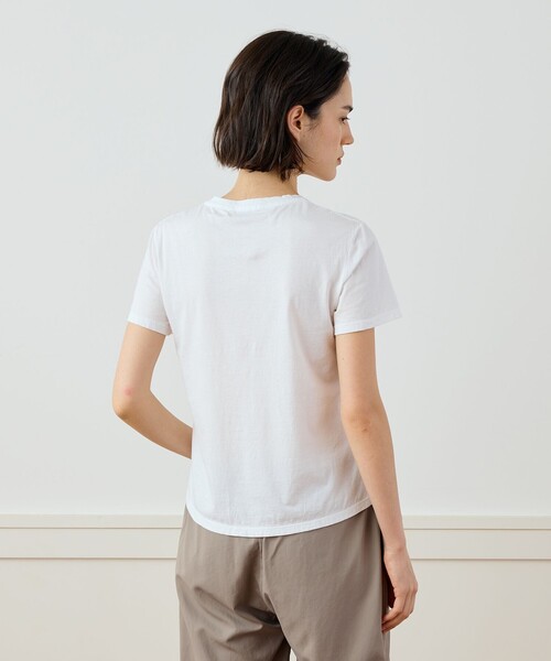 JAMES PERSE(ジェームスパース)の「リュクスジャージー クルーネック Tシャツ WELJ3263(Tシャツ/カットソー・レディース・ブラック/ホワイト・0/1)」の6枚目の写真
