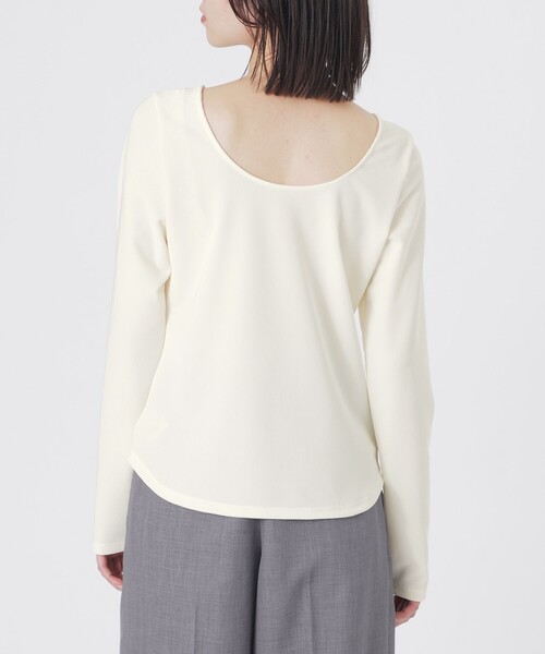 LOVELESS（ラブレス）の「コードピケバックオープントップス（Tシャツ/カットソー・レディース・ベージュ系その他/ホワイト系その他/ブラック・36）」の5枚目の写真