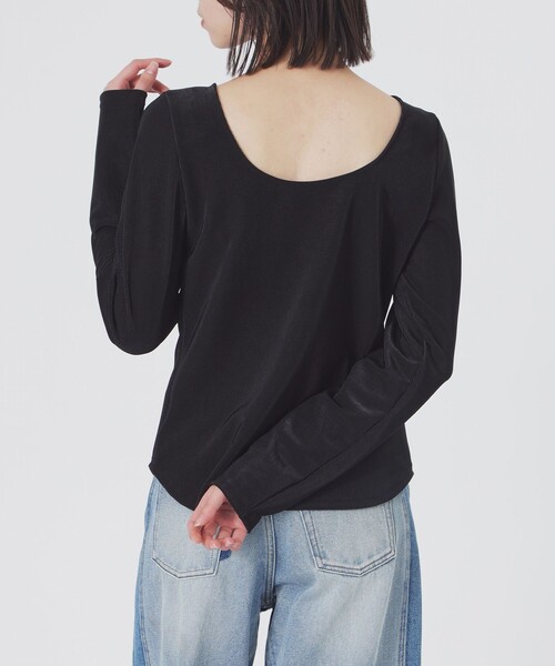 LOVELESS（ラブレス）の「コードピケバックオープントップス（Tシャツ/カットソー・レディース・ベージュ系その他/ホワイト系その他/ブラック・36）」の7枚目の写真