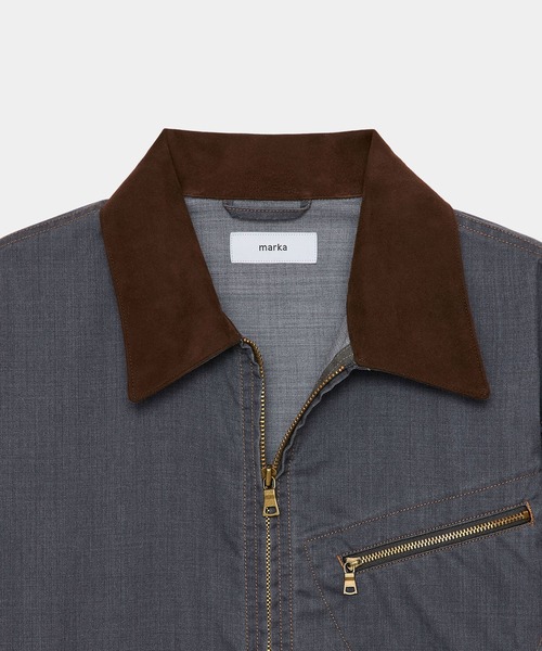 markaware（マーカウェア）の「WORK JACKET（ブルゾン・メンズ・ダークグレー/ブルーグレー・1/2）」の6枚目の写真