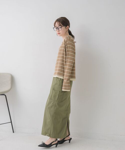 RETRO GIRL（レトロガール）の「アソートヘンリーネックTEE（Tシャツ/カットソー・レディース・ホワイト系その他/ブラウン系その他3/ブラック・FREE）」の16枚目の写真