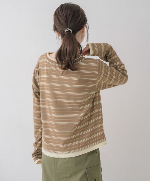 RETRO GIRL（レトロガール）の「アソートヘンリーネックTEE（Tシャツ/カットソー・レディース・ホワイト系その他/ブラウン系その他3/ブラック・FREE）」の5枚目の写真