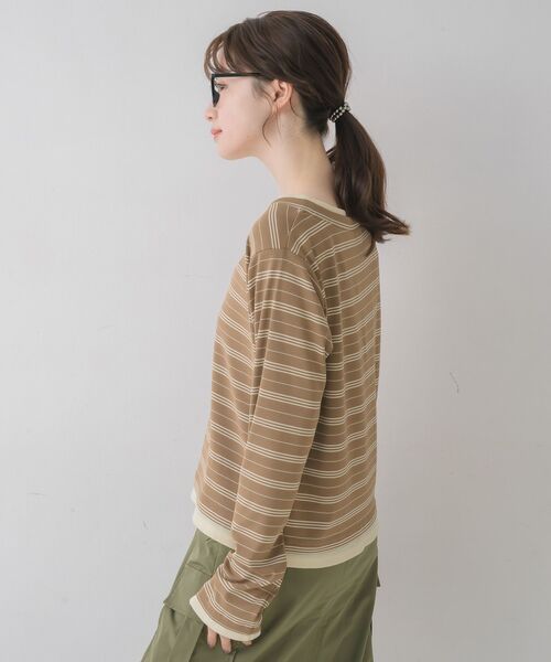 RETRO GIRL（レトロガール）の「アソートヘンリーネックTEE（Tシャツ/カットソー・レディース・ホワイト系その他/ブラウン系その他3/ブラック・FREE）」の6枚目の写真