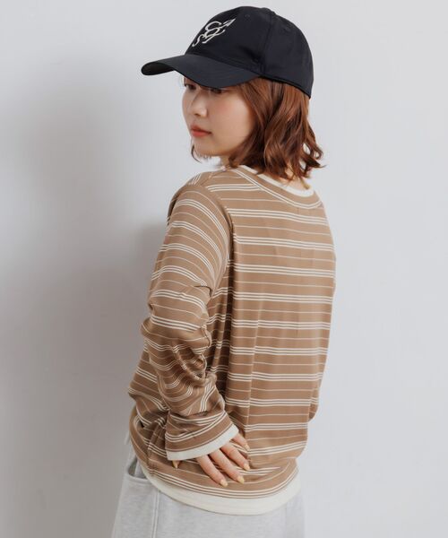 RETRO GIRL（レトロガール）の「アソートヘンリーネックTEE（Tシャツ/カットソー・レディース・ホワイト系その他/ブラウン系その他3/ブラック・FREE）」の9枚目の写真