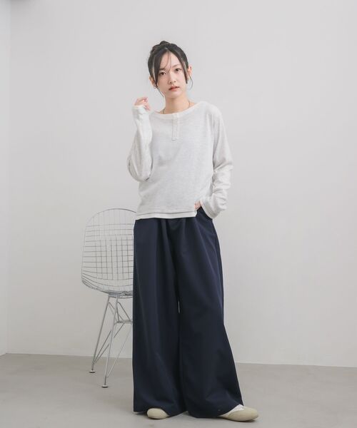 RETRO GIRL（レトロガール）の「アソートヘンリーネックTEE（Tシャツ/カットソー・レディース・ホワイト系その他/ブラウン系その他3/ブラック・FREE）」の21枚目の写真