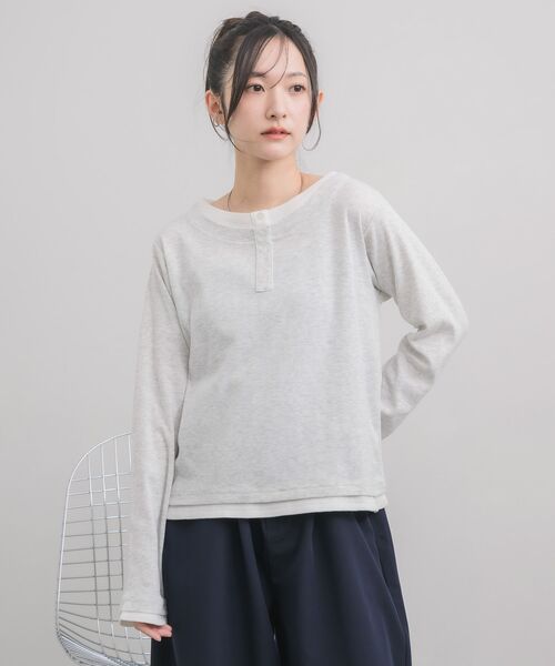 RETRO GIRL（レトロガール）の「アソートヘンリーネックTEE（Tシャツ/カットソー・レディース・ホワイト系その他/ブラウン系その他3/ブラック・FREE）」の22枚目の写真