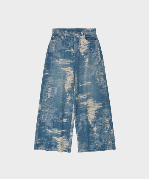 TAAKK(ターク)の「Denim Widepants(デニムパンツ・レディース・ブルー/ブラウン/グレー・2/1)」の1枚目の写真