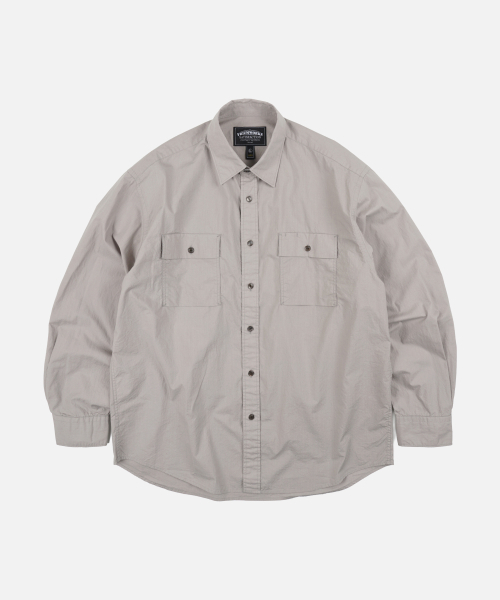 FRIZMWORKS(フリズムワークス)の「CIGARETTE POCKET TYPEWRITER SHIRT _ MUD(シャツ/ブラウス・メンズ・その他・SMALL/MEDIUM/LARGE/X-LARGE)」の1枚目の写真