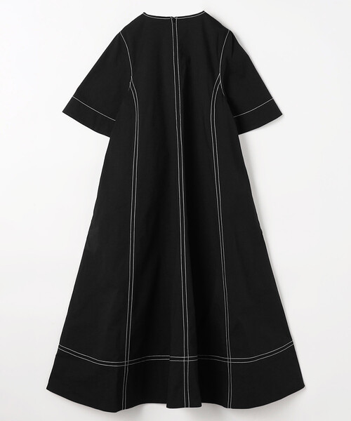 GANNI（ガニー）の「GANNI/ガニー Stretch Cotton A-line Long Dress / A1030138 / ストレッチコットン Aライン ロングワンピース（ワンピース・レディース・ブラック・36）」の2枚目の写真