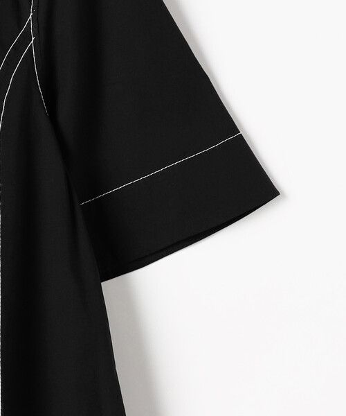 GANNI（ガニー）の「GANNI/ガニー Stretch Cotton A-line Long Dress / A1030138 / ストレッチコットン Aライン ロングワンピース（ワンピース・レディース・ブラック・36）」の4枚目の写真