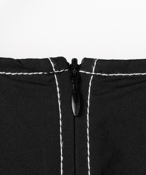 GANNI（ガニー）の「GANNI/ガニー Stretch Cotton A-line Long Dress / A1030138 / ストレッチコットン Aライン ロングワンピース（ワンピース・レディース・ブラック・36）」の6枚目の写真