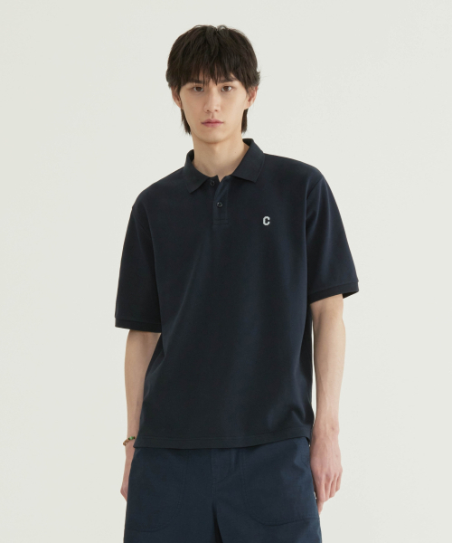 CロゴクールピケTシャツダークネイビー（ポロシャツ）｜COVERNAT