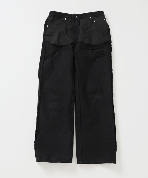 Oriens JOURNAL STANDARD(オリエンス ジャーナルスタンダード)の「ブロークンダメージデニムパンツ(デニムパンツ・レディース・ブラック/ライトブルー・36/38)」の11枚目の写真