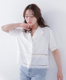 レーストリンミングシャツ
