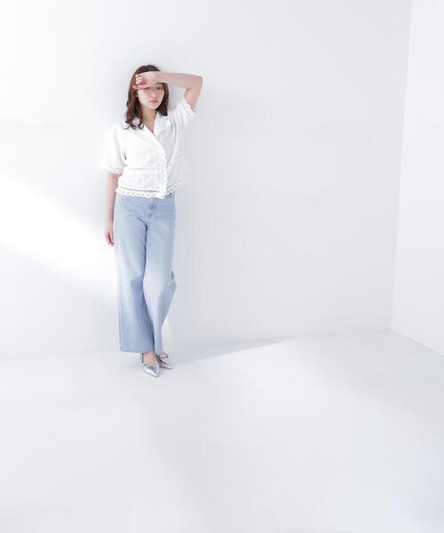 NATURAL BEAUTY BASIC(ナチュラルビューティーベーシック)の「レーストリンミングシャツ(シャツ/ブラウス・レディース・ブラック/オフホワイト・FREE)」の19枚目の写真