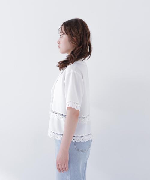 NATURAL BEAUTY BASIC(ナチュラルビューティーベーシック)の「レーストリンミングシャツ(シャツ/ブラウス・レディース・ブラック/オフホワイト・FREE)」の13枚目の写真