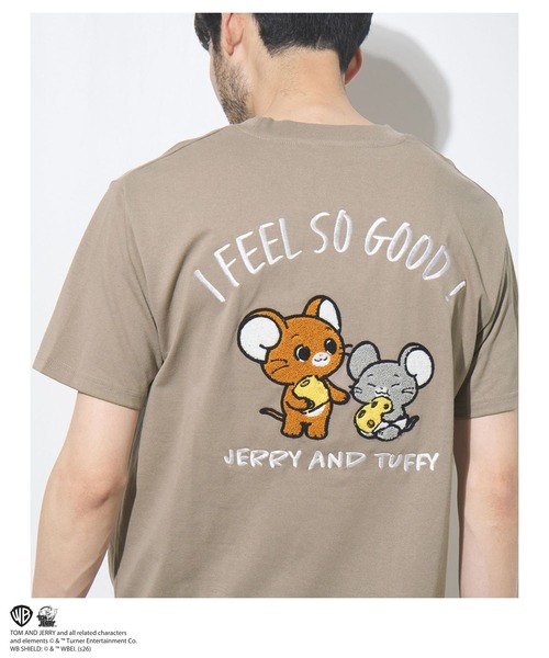 TOM & JERRY — сэгара тату‑принт, бейс‑дизайн, клирнек полурукав T‑shirt