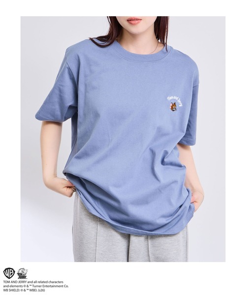 Tom&Jerry(トムアンドジェリー)の「【TOM&JERRY/トムアンドジェリー 】サガラ刺繍 バックデザイン クルーネック 半袖Tシャツ(Tシャツ/カットソー・メンズ・ブルーグリーン/グレイッシュベージュ/オフホワイト/スミクロ・S/M/L/XL)」の13枚目の写真