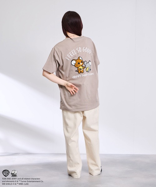 Tom&Jerry(トムアンドジェリー)の「【TOM&JERRY/トムアンドジェリー 】サガラ刺繍 バックデザイン クルーネック 半袖Tシャツ(Tシャツ/カットソー・メンズ・ブルーグリーン/グレイッシュベージュ/オフホワイト/スミクロ・S/M/L/XL)」の22枚目の写真