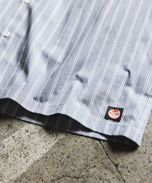 RED KAP（レッドキャップ）の「RED KAP/レッドキャップ 別注 ブロード レジメントストライプ クロップド丈 ワークシャツ（シャツ/ブラウス・メンズ・グレー/サックスブルー/ブラック・MEDIUM/LARGE）」の11枚目の写真