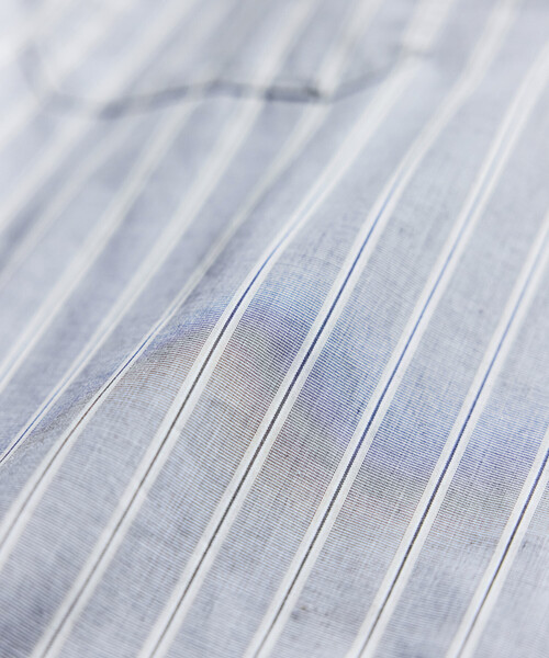 RED KAP（レッドキャップ）の「RED KAP/レッドキャップ 別注 ブロード レジメントストライプ クロップド丈 ワークシャツ（シャツ/ブラウス・メンズ・グレー/サックスブルー/ブラック・MEDIUM/LARGE）」の12枚目の写真