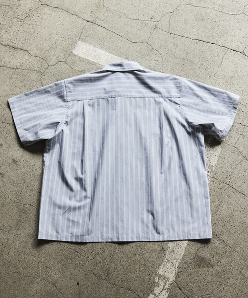 RED KAP（レッドキャップ）の「RED KAP/レッドキャップ 別注 ブロード レジメントストライプ クロップド丈 ワークシャツ（シャツ/ブラウス・メンズ・グレー/サックスブルー/ブラック・MEDIUM/LARGE）」の13枚目の写真