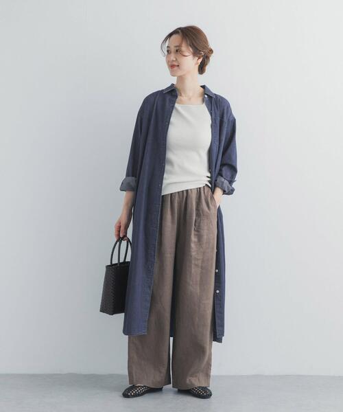URBAN RESEARCH DOORS(アーバンリサーチドアーズ)の「ライトコットンデニムシャツワンピース(ワンピース・レディース・ライトインディゴブルー/インディゴブルー・FREE)」の17枚目の写真