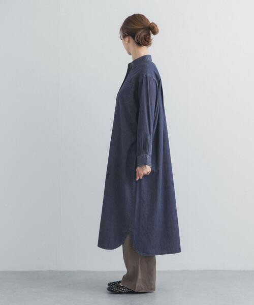 URBAN RESEARCH DOORS(アーバンリサーチドアーズ)の「ライトコットンデニムシャツワンピース(ワンピース・レディース・ライトインディゴブルー/インディゴブルー・FREE)」の20枚目の写真