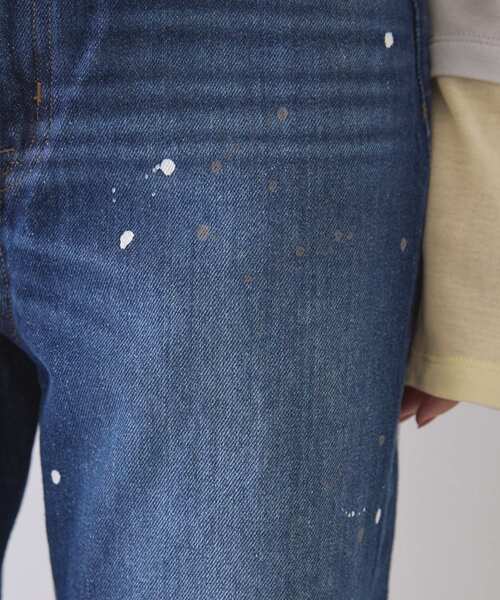 AMERICAN HOLIC（アメリカンホリック）の「ルーズストレートペイントデニム（デニムパンツ・レディース・インディゴブルー/ライトインディゴブルー/ホワイト・M/S/L）」の18枚目の写真