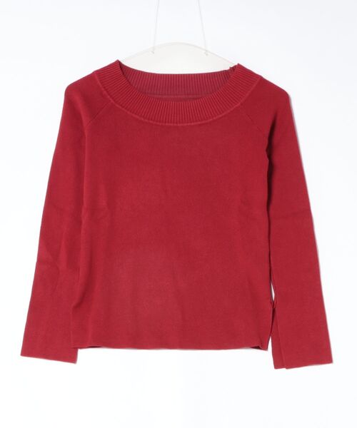 Revo.(レボ)の「ドレープ オフショル ニット トップス デコルテ 美ライン(Tシャツ/カットソー・レディース・グレー/ブラック/レッド・FREE)」の1枚目の写真