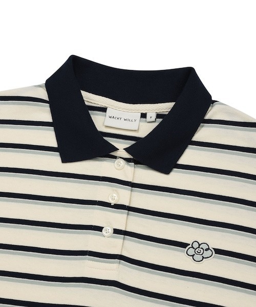 Wacky WiLLy(ワッキーウィリー)の「WOMEN'S RUGBY STRIPED LONG SLEEVE(Tシャツ/カットソー・レディース・ブルー/ネイビー・FREE)」の10枚目の写真