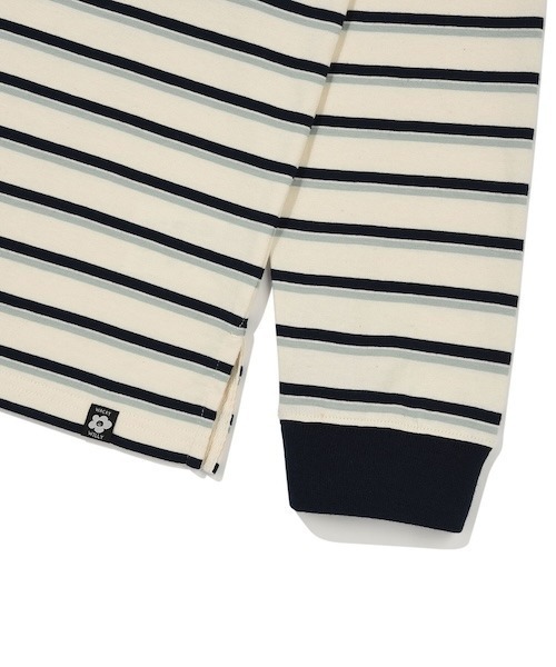 Wacky WiLLy(ワッキーウィリー)の「WOMEN'S RUGBY STRIPED LONG SLEEVE(Tシャツ/カットソー・レディース・ブルー/ネイビー・FREE)」の8枚目の写真