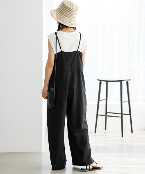 JOURNAL STANDARD relume（ジャーナルスタンダード　レリューム）の「《WEB限定追加/2枚セット》手洗い可 / タンクトップ付きキャミサロペット（サロペット/オーバーオール・レディース・ブルー/ブラック・FREE）」の6枚目の写真