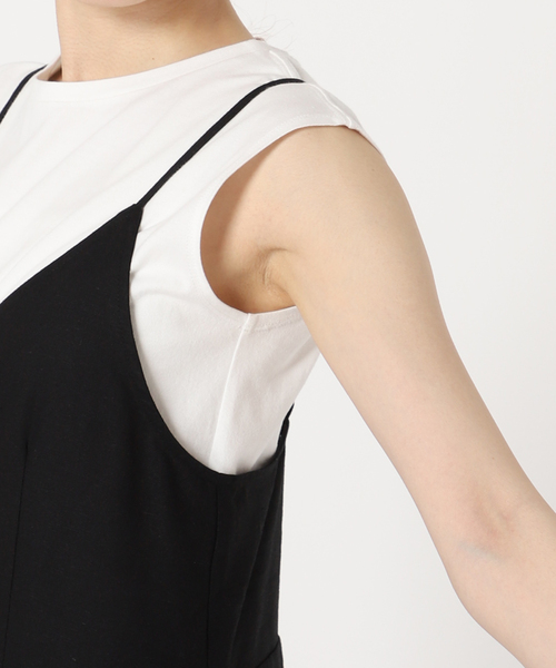 JOURNAL STANDARD relume（ジャーナルスタンダード　レリューム）の「《WEB限定追加/2枚セット》手洗い可 / タンクトップ付きキャミサロペット（サロペット/オーバーオール・レディース・ブルー/ブラック・FREE）」の20枚目の写真