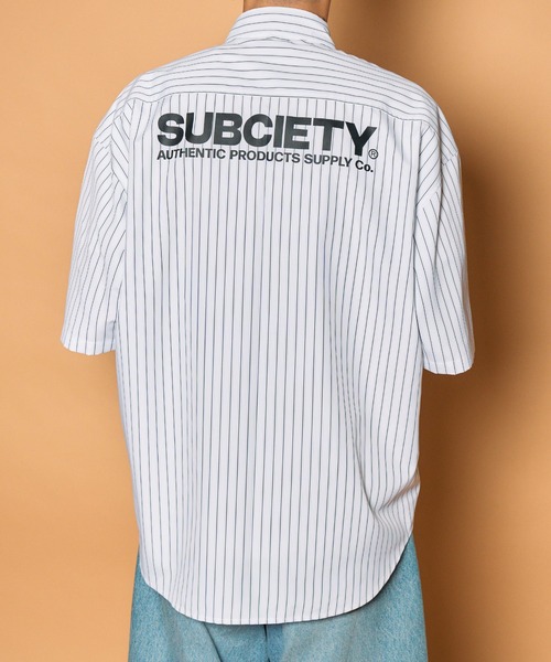 Subciety(サブサエティ)の「Stripe shirt(シャツ/ブラウス・メンズ・ブルー/イエロー/ブラック/ホワイト・SMALL/X-LARGE/LARGE/MEDIUM)」の2枚目の写真