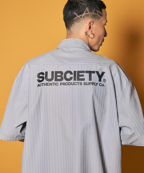 Subciety(サブサエティ)の「Stripe shirt(シャツ/ブラウス・メンズ・ブルー/イエロー/ブラック/ホワイト・SMALL/X-LARGE/LARGE/MEDIUM)」の1枚目の写真