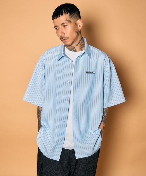 Subciety(サブサエティ)の「Stripe shirt(シャツ/ブラウス・メンズ・ブルー/イエロー/ブラック/ホワイト・SMALL/X-LARGE/LARGE/MEDIUM)」の10枚目の写真