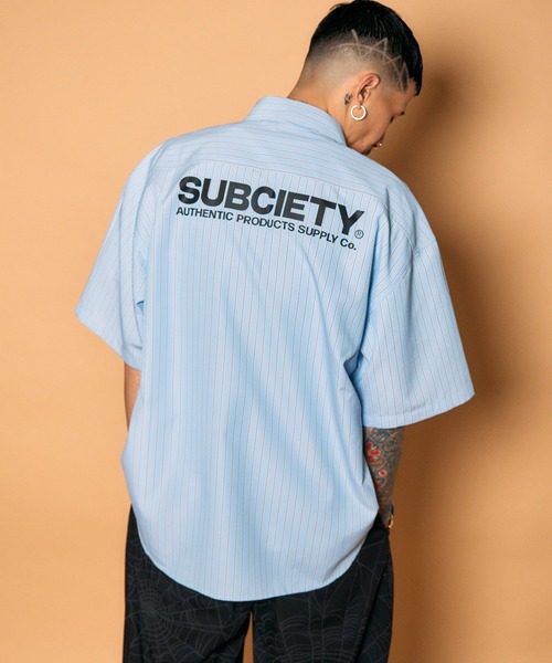 Subciety(サブサエティ)の「Stripe shirt(シャツ/ブラウス・メンズ・ブルー/イエロー/ブラック/ホワイト・SMALL/X-LARGE/LARGE/MEDIUM)」の12枚目の写真