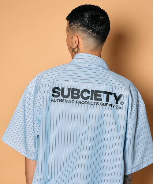 Subciety(サブサエティ)の「Stripe shirt(シャツ/ブラウス・メンズ・ブルー/イエロー/ブラック/ホワイト・SMALL/X-LARGE/LARGE/MEDIUM)」の13枚目の写真