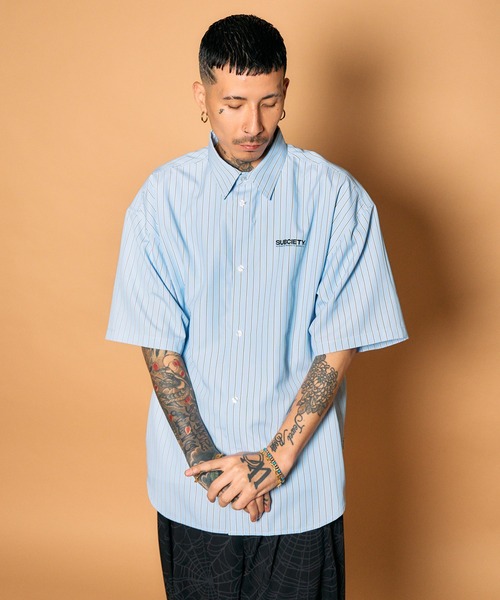 Subciety(サブサエティ)の「Stripe shirt(シャツ/ブラウス・メンズ・ブルー/イエロー/ブラック/ホワイト・SMALL/X-LARGE/LARGE/MEDIUM)」の11枚目の写真